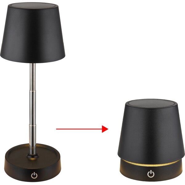 Globo 58446B - LED stmievateľná dotyková nabíjateľná stolná lampa CARLOS 1,2W/5V 1200 mAh