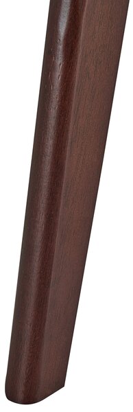 Lavička do predsiene tmavé drevo MDF svetlosivý polyester retro tradičný dizajn