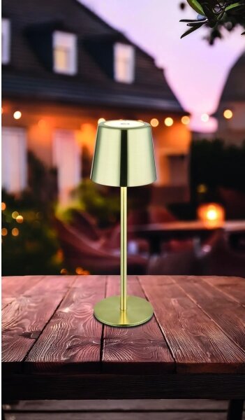 Globo 58482M-LED Dotykovo stmievateľná nabíjateľná stolná lampa VANCOUVER 2W/3,7V 2200 mAh zlatá