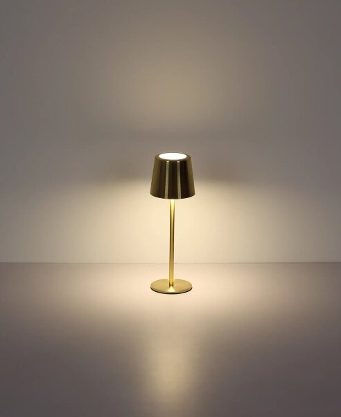 Globo 58482M-LED Dotykovo stmievateľná nabíjateľná stolná lampa VANCOUVER 2W/3,7V 2200 mAh zlatá