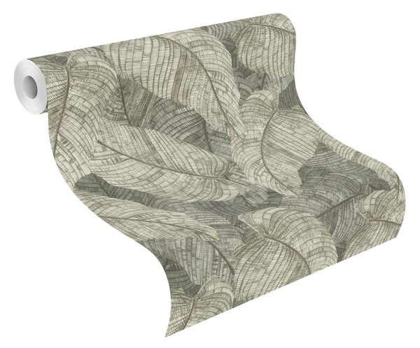 RASCH | Vliesová tapeta na stenu Amara 720549 | 0,53 x 10,05 m | zelená, biela