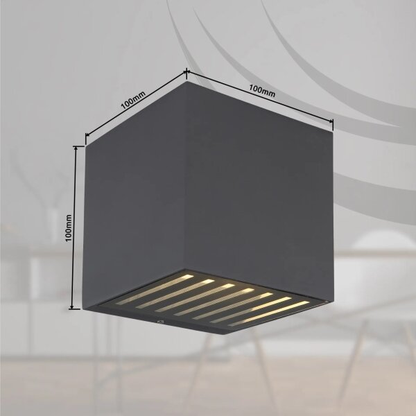 Globo 34156 - LED Vonkajšie nástenné svietidlo ILLI LED/6W/230V IP54 antracit