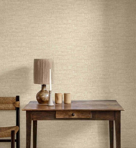RASCH | Vliesová tapeta na stenu Amara 720655 | 0,53 x 10,05 m | krémová, zelená, hnedá