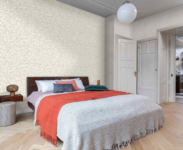 RASCH | Vliesová tapeta na stenu Amara 720761 | 0,53 x 10,05 m | šedá, krémová