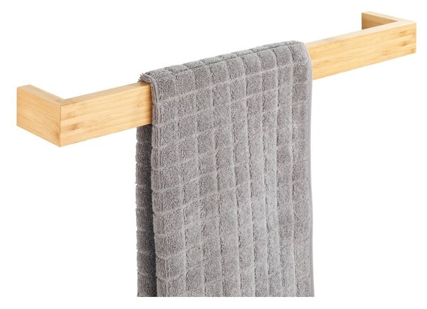 Bambusový nástenný držiak na uteráky Wenko Light, šírka 60 cm