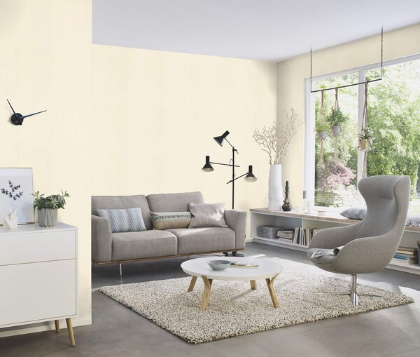 RASCH | Vliesová tapeta na stenu Back to Nature 746020 | 0,53 x 10,05 m | krémová