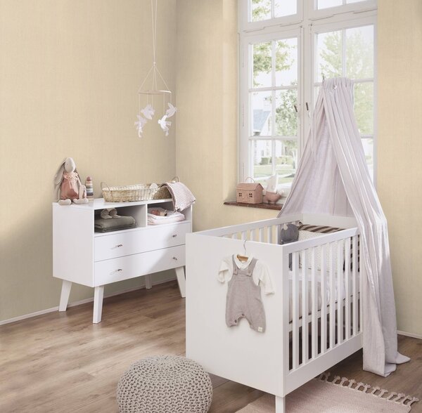 RASCH | Vliesová tapeta na stenu Back to Nature 746037 | 0,53 x 10,05 m | krémová