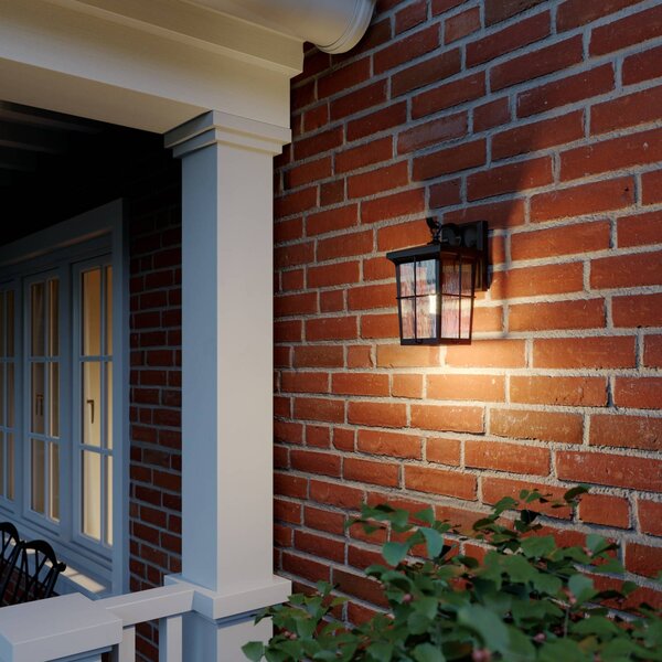 Lindby Charmaine vonkajšia lampa lampáš/zlatohnedá, Hnedá / hrdzavá, Hliník, Starožitný, Nástenné svietidlo