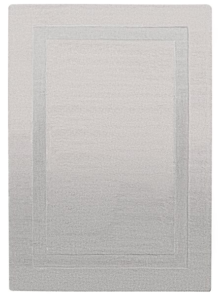 Koberec sivý 160 x 230 cm ručne vyrobený všívaný obdĺžnikový tvar moderný štýl obývačka spálňa