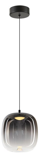 Závesné svietidlo Vaso, 1x grafitové sklenené tienidlo, (fi 15cm), b