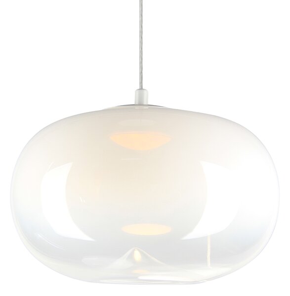 Závesné svietidlo Vaso, 1x biele sklenené tienidlo, (fi 18cm), w