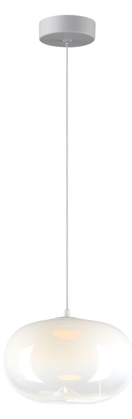 Závesné svietidlo Vaso, 1x biele sklenené tienidlo, (fi 18cm), w