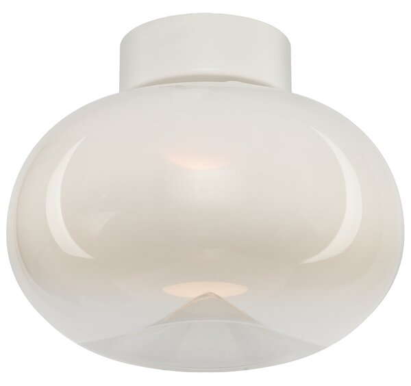 Stropné svietidlo Vaso, 1x biele sklenené tienidlo, w