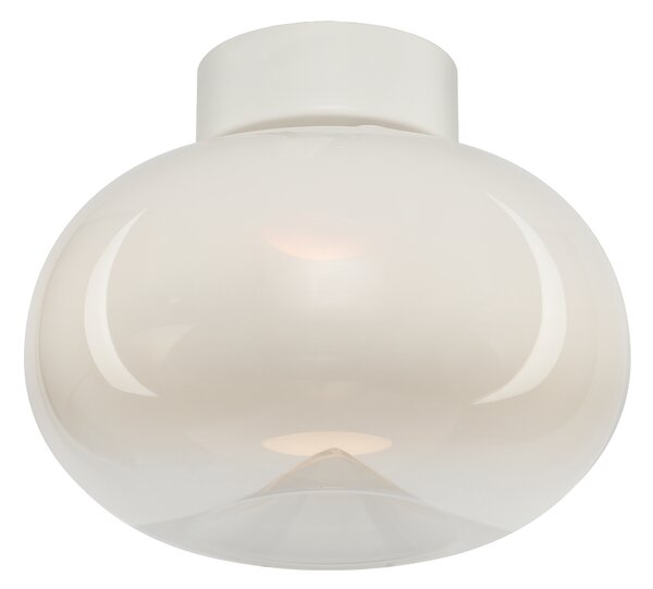 Stropné svietidlo Vaso, 1x biele sklenené tienidlo, w