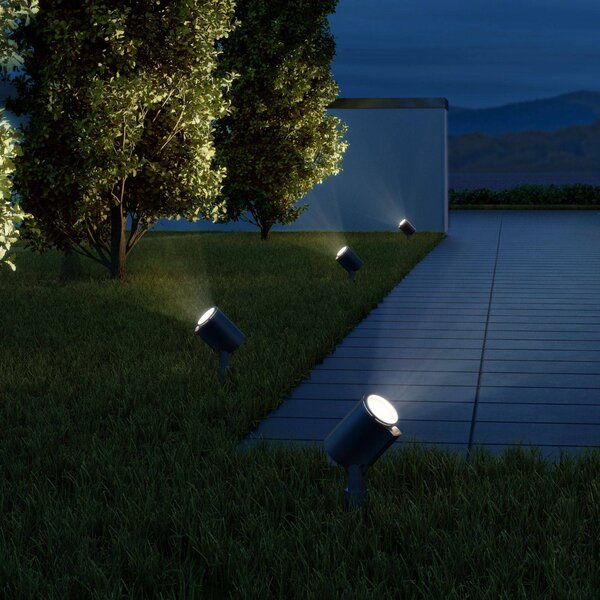STEINEL Spot Garden SC LED bodové svetlá snímač, Čierna, Hliník, Moderný, Vonkajše bodové svietidlo / bodateľné do zeme