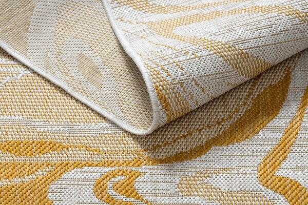 Dywany Łuszczów , Kusový koberec Sion Sisal Marble 22169 ecru/yellow – na von aj na doma, 80x150, žltá, chodba / predsieň
