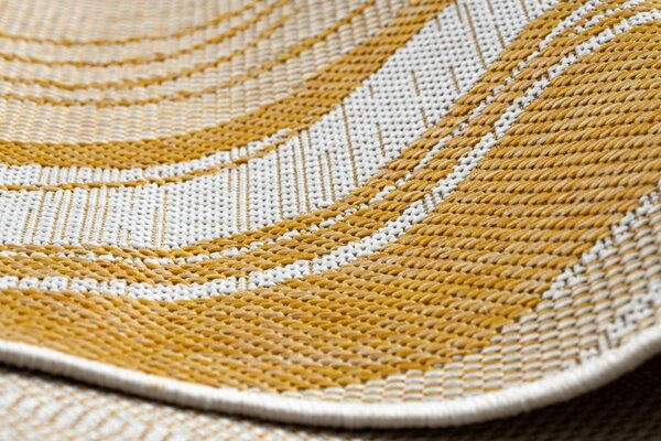 Dywany Łuszczów , Kusový koberec Sion Sisal Marble 22169 ecru/yellow – na von aj na doma, 80x150, žltá, chodba / predsieň