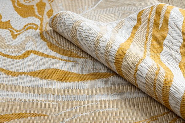 Dywany Łuszczów , Kusový koberec Sion Sisal Marble 22169 ecru/yellow – na von aj na doma, 80x150, žltá, chodba / predsieň