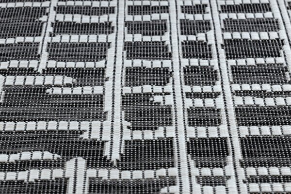 Dywany Łuszczów , Kusový koberec Sion Sisal Trellis 22144 black/ecru – na von aj na doma, 80x150, šedá, chodba / predsieň