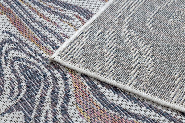 Dywany Łuszczów , Kusový koberec Sion Sisal Waves 2836 ecru/blue/pink – na von aj na doma, 80x150, viacfarebná, chodba / predsieň