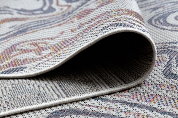 Dywany Łuszczów , Kusový koberec Sion Sisal Waves 2836 ecru/blue/pink – na von aj na doma, 80x150, viacfarebná, chodba / predsieň
