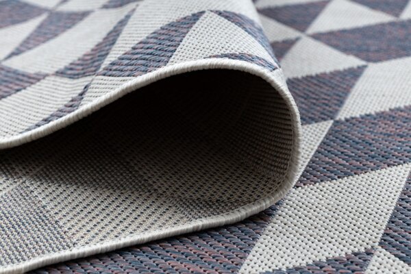 Dywany Łuszczów, Kusový koberec Sion Sisal Triangles 22373 ecru/blue-pink – na von aj na doma, 80x150, viacfarebná, chodba / predsieň