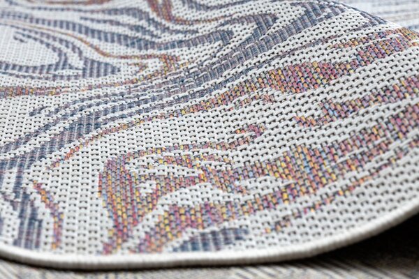 Dywany Łuszczów , Kusový koberec Sion Sisal Waves 2836 ecru/blue/pink – na von aj na doma, 80x150, viacfarebná, chodba / predsieň