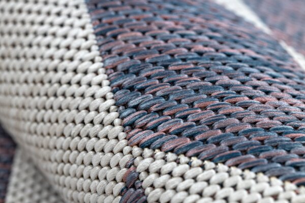 Dywany Łuszczów, Kusový koberec Sion Sisal Triangles 22373 ecru/blue-pink – na von aj na doma, 80x150, viacfarebná, chodba / predsieň