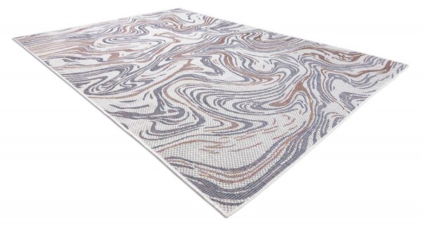 Dywany Łuszczów , Kusový koberec Sion Sisal Waves 2836 ecru/blue/pink – na von aj na doma, 80x150, viacfarebná, chodba / predsieň