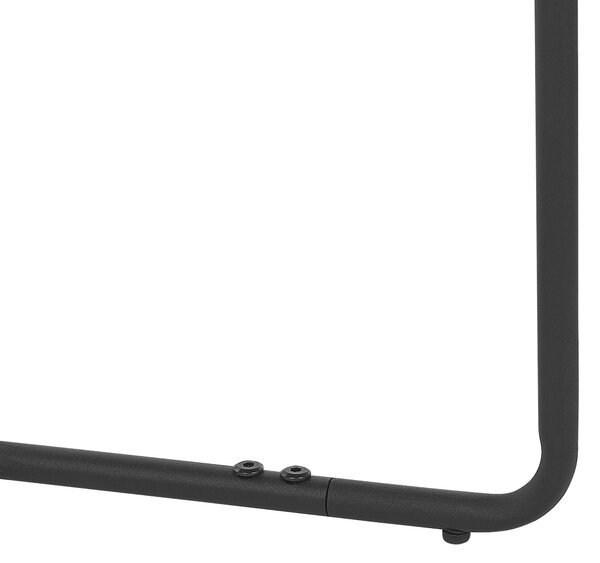 Konferenčný stolík sivá a čierna betónový efekt MDF 80 x 80 x 40 cm okrúhly kovový rám moderný priemyselný štýl