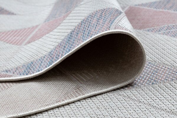 Dywany Łuszczów , Kusový koberec Sion Sisal Triangles B3006A ecru/pink – na von aj na doma, 80x150, ružová, chodba / predsieň