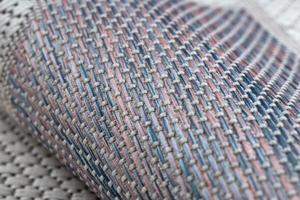 Dywany Łuszczów , Kusový koberec Sion Sisal Triangles B3006A ecru/pink – na von aj na doma, 80x150, ružová, chodba / predsieň