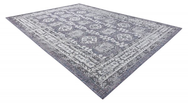 Dywany Łuszczów , Kusový koberec Sion Sisal Ornament 2832 blue/pink/ecru – na von aj na doma, 80x150, šedá, chodba / predsieň