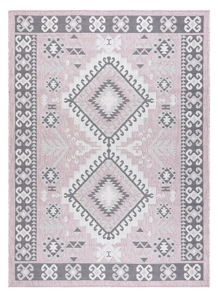 Dywany Łuszczów Kusový koberec Sion Sisal Aztec 3007 pink/ecru – na von aj na doma - 140x190 cm