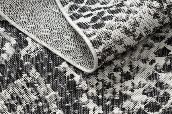 Dywany Łuszczów , Kusový koberec Sion Sisal Snake`s skin 22162 ecru/black – na von aj na doma, 80x150, šedá, chodba / predsieň