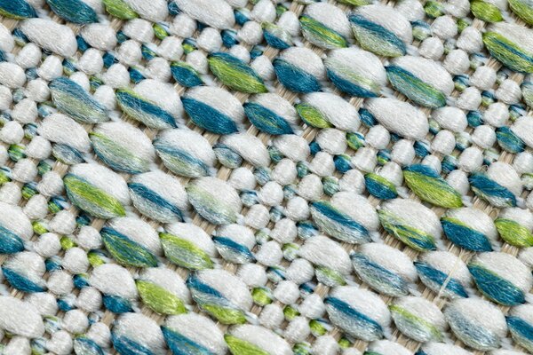 Dywany Łuszczów , Kusový koberec Sion Sisal Aztec 22184 green/blue/ecru – na von aj na doma, 80x150, zelená, chodba / predsieň