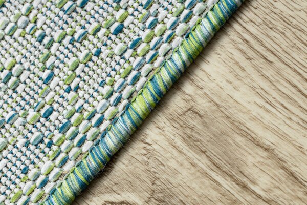 Dywany Łuszczów , Kusový koberec Sion Sisal Aztec 22184 green/blue/ecru – na von aj na doma, 80x150, zelená, chodba / predsieň