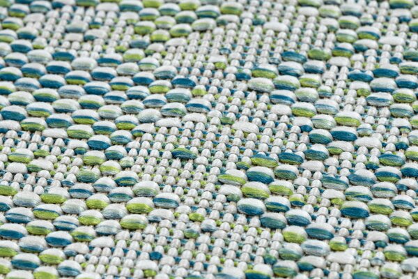 Dywany Łuszczów , Kusový koberec Sion Sisal Aztec 22184 green/blue/ecru – na von aj na doma, 80x150, zelená, chodba / predsieň