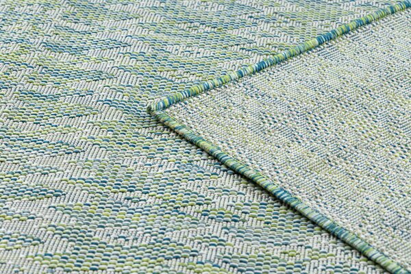 Dywany Łuszczów , Kusový koberec Sion Sisal Aztec 22184 green/blue/ecru – na von aj na doma, 80x150, zelená, chodba / predsieň