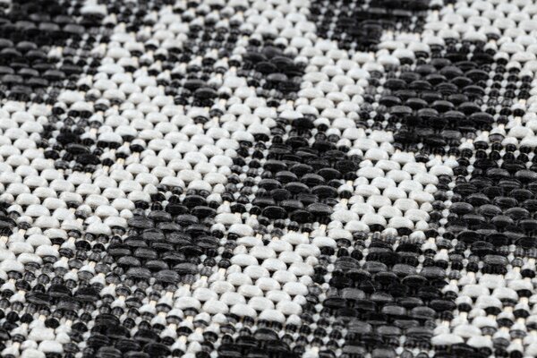 Dywany Łuszczów , Kusový koberec Sion Sisal Snake`s skin 22162 ecru/black – na von aj na doma, 80x150, šedá, chodba / predsieň