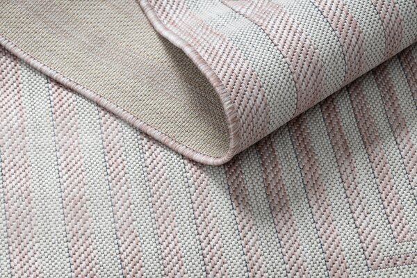 Dywany Łuszczów , Kusový koberec Sion Sisal Labirinth 22376 pink/ecru – na von aj na doma, 80x150, ružová, chodba / predsieň
