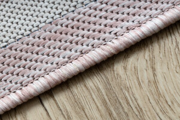 Dywany Łuszczów , Kusový koberec Sion Sisal Labirinth 22376 pink/ecru – na von aj na doma, 80x150, ružová, chodba / predsieň