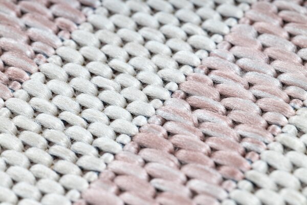 Dywany Łuszczów , Kusový koberec Sion Sisal Labirinth 22376 pink/ecru – na von aj na doma, 80x150, ružová, chodba / predsieň