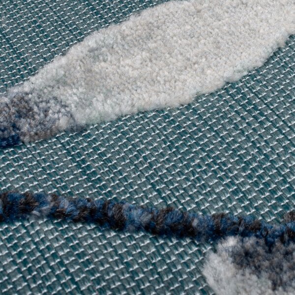 Flair Rugs , Kusový koberec Plaza Willow Blue – na von aj na doma, 120x170, modrá, exteriér