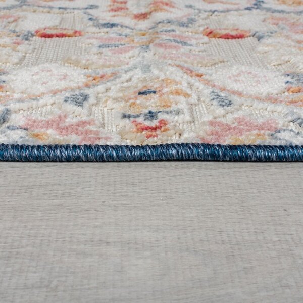Flair Rugs , Behúň Plaza Mabel Navy – na von aj na doma, 80x230, viacfarebná, chodba / predsieň