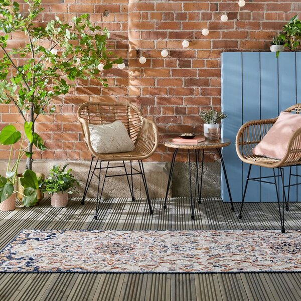 Flair Rugs , Behúň Plaza Mabel Navy – na von aj na doma, 80x230, viacfarebná, chodba / predsieň