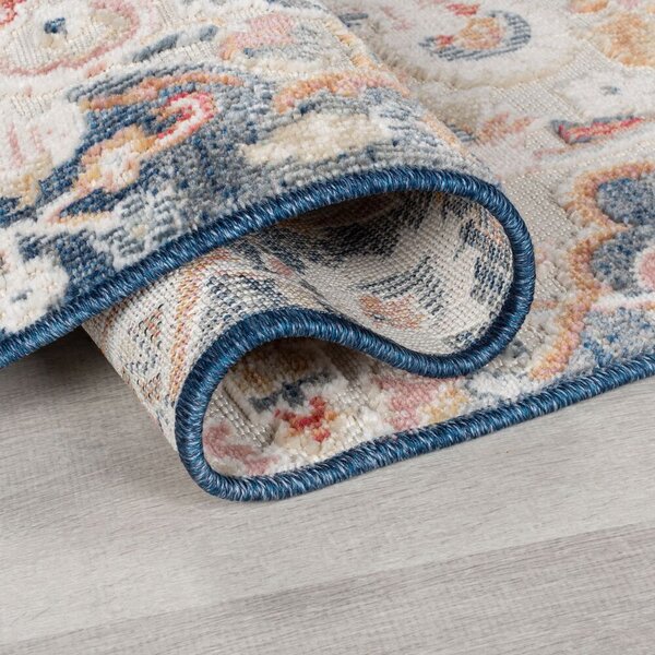 Flair Rugs , Behúň Plaza Mabel Navy – na von aj na doma, 80x230, viacfarebná, chodba / predsieň