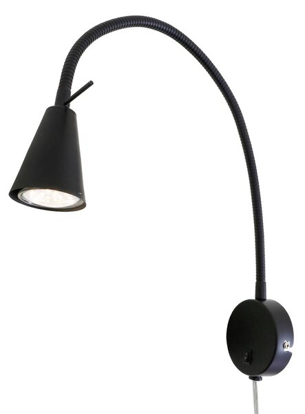 Nástenné svietidlo LED Tusa, nástenný prvok, čierna