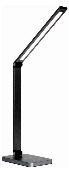LED Stolná lampa s bezdrôtovou nabíjačkou LED/10W/230V čierna