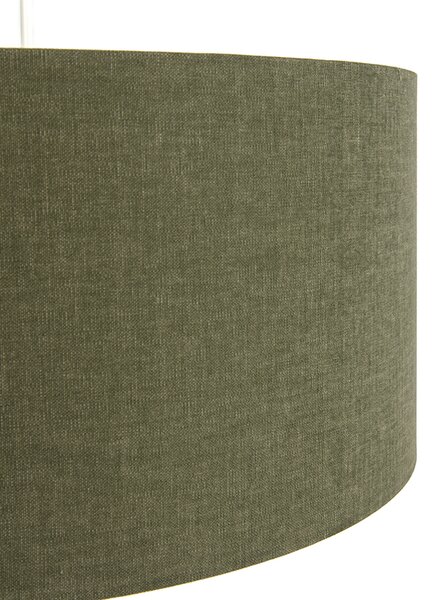 Závesné svietidlo biele so zeleným tienidlom 50 cm - Combi 1